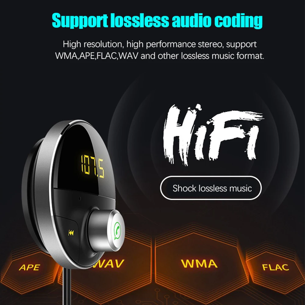 Автомобильный MP3 плеер с поддержкой Bluetooth кабелем без использования рук адаптер