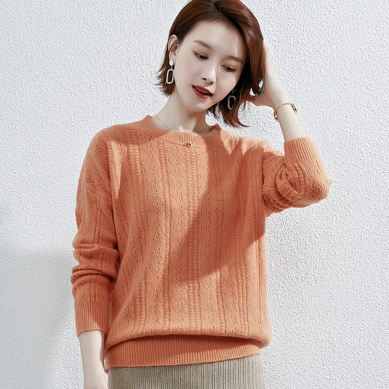 

Autumn Winter Women Sweater Casual O-Neck Sweater Loose Pullovers Knitted Tops