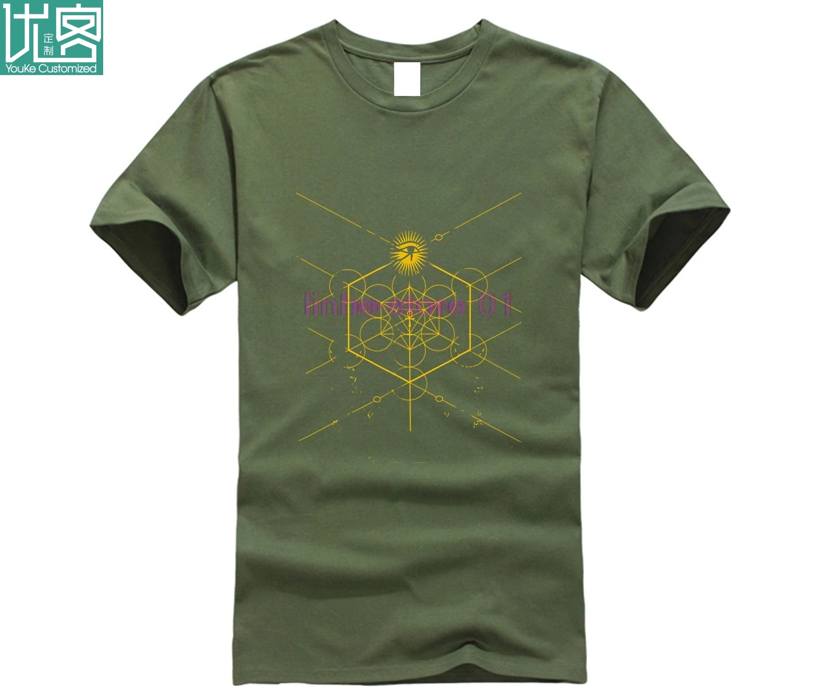 Мужская забавная футболка Женская крутая Sacred Geometry Science египетская HORUS HERU|Мужские