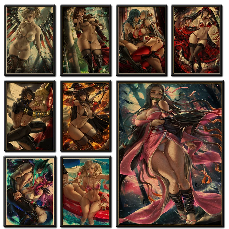 Декор для дома сексуальная красота сакимичан анимационная живопись винтажный