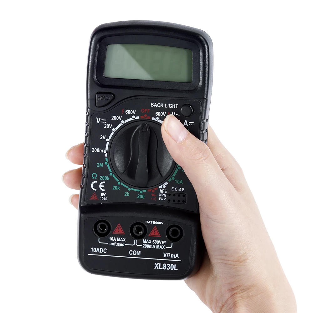 Цифровой мультиметр Oauee 1999 XL830L AC/DC Ручной ЖК измеритель напряжения и