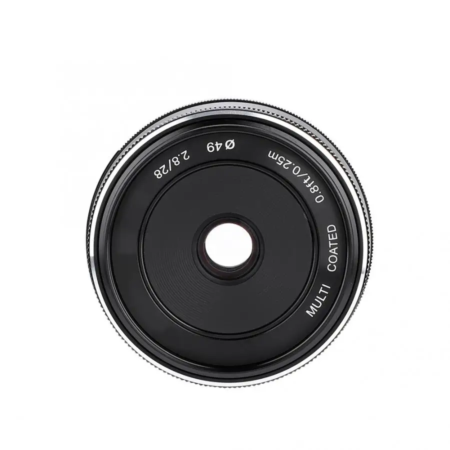 Lente para celular MEIKE 28 мм F2.8 APS-C объектив с ручным фиксированным фокусом для Fuji X Mount беззеркальных камер чечевица