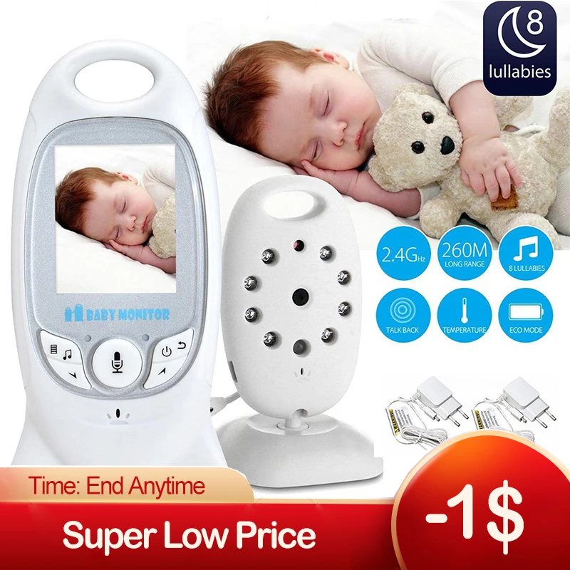 

Babyphone Bebe Baby Monitor Camera Video Nanny Radio Wireless Babysitter Two Way Talk Night Vision Temperature with 8 Lullaby