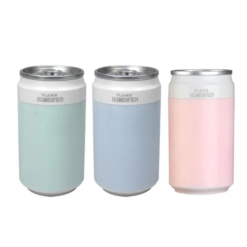 

200ML Can Shaped Car Air Humidifier Diffuser Purifier with USB Fan LED Light Kit AXYF