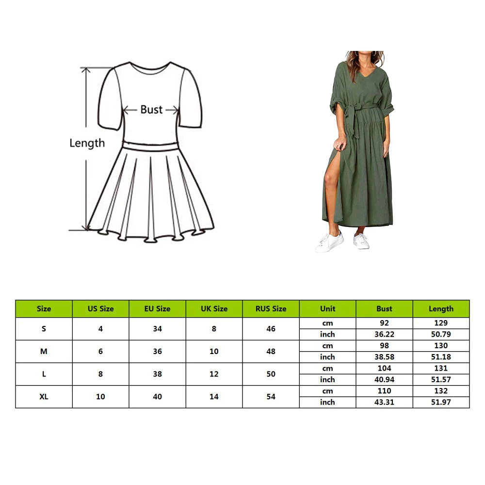 Women Long Sleeve Dress Side Split Vintage V Neck With Sashes Vestidos De Festa Loose Long Fashion Femme Slit Ladies Shirt Dress
