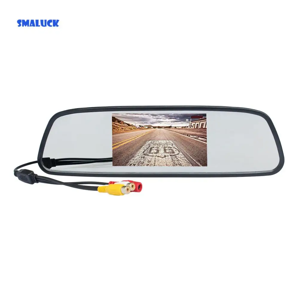 SMALUCK 5 &quotHD дисплей зеркало заднего вида монитор 2ch видео вход автомобильный для dvd
