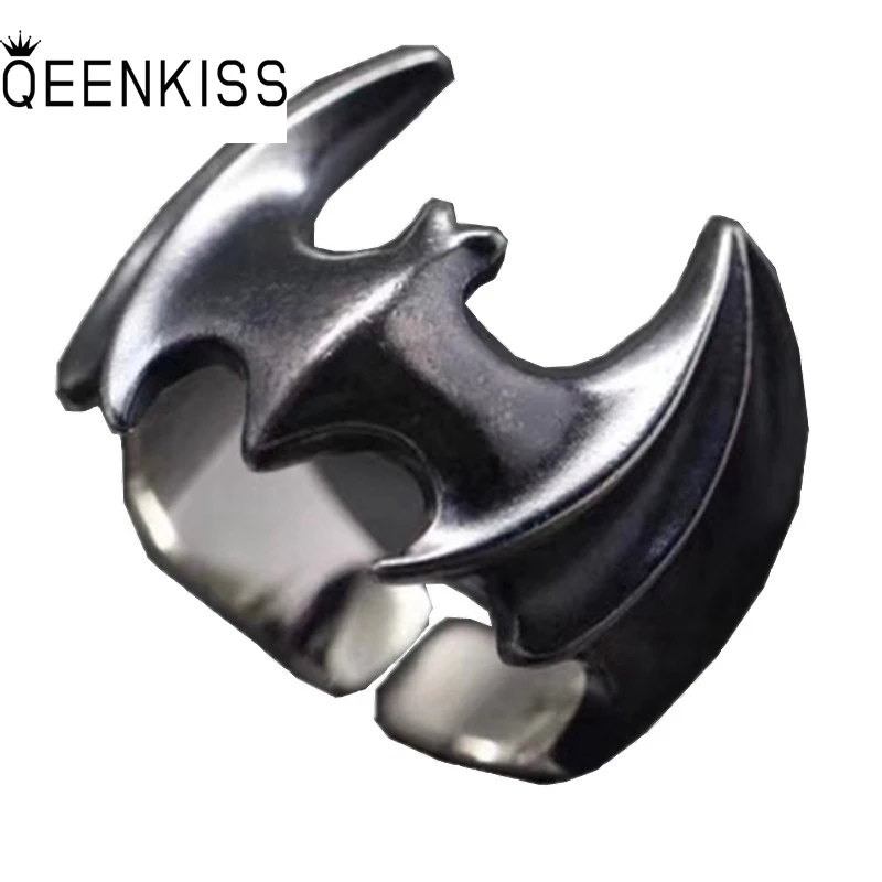 

Ювелирные изделия QEENKISS RG6799, оптовая продажа, модное Открытое кольцо из серебра 925 пробы в стиле ретро, хип-хоп, летучая мышь для мужчин и женщ...