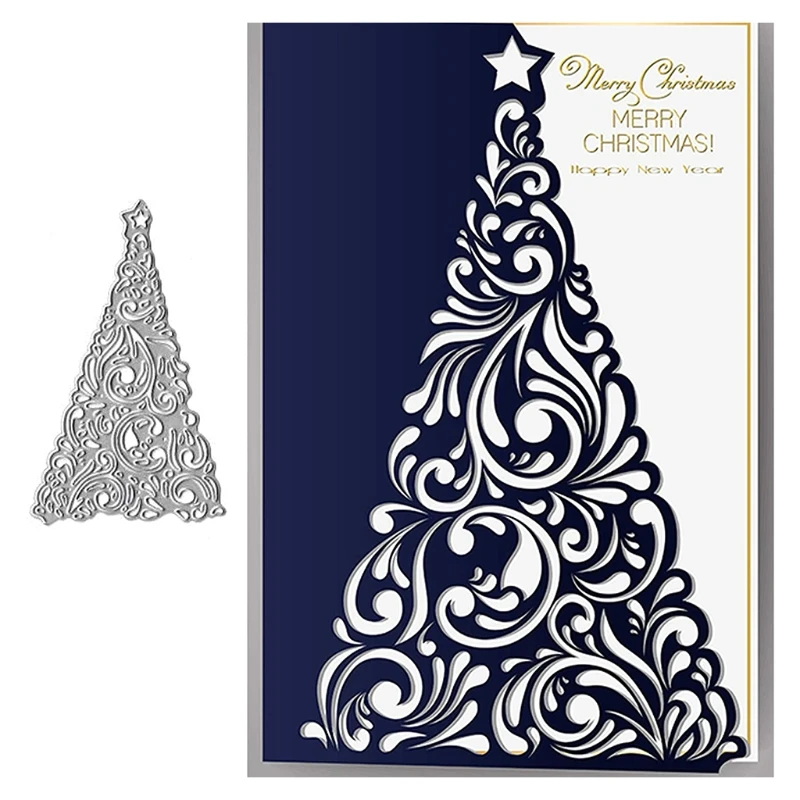 

Christmas Tree Metal Cutting Dies Stencil DIY Scrapbooking Album Paper Card Template Mold Embossing Craft Decoration