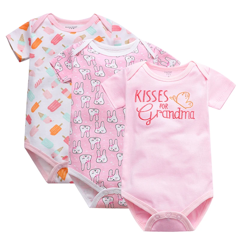 Боди для новорожденных Одежда малышей с короткими рукавами Хлопковая одежда