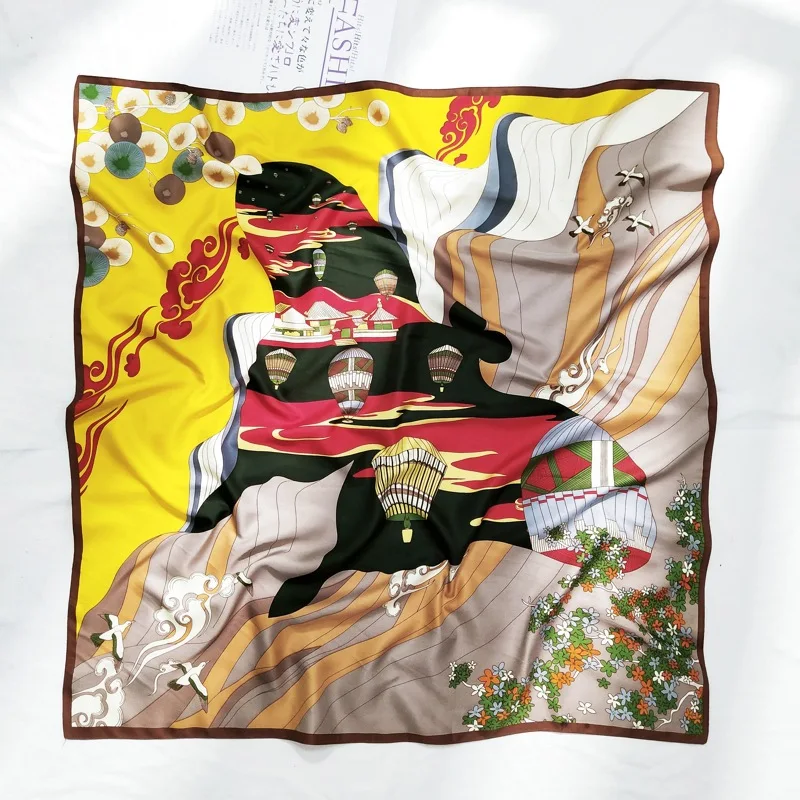 

Шарф женский Шелковый, ручной работы, 90 х90