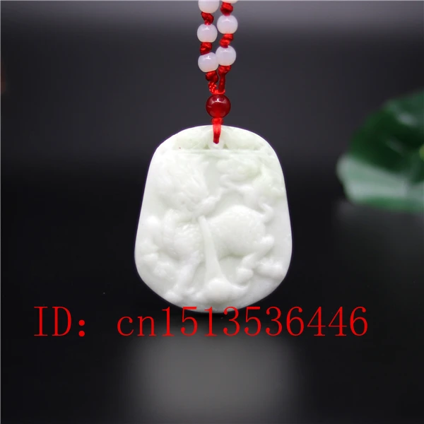 Резной счастливый кулон-Килин из нефрита натуральное китайское белое ожерелье