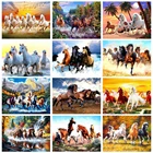 Алмазная живопись 5d сделай сам, вышивка крестиком с изображением лошади, Алмазная мозаика, домашний декор, подарок Стразы ручной работы