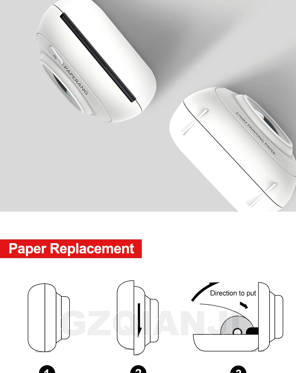 PAPERANG P1 принтер термальный фото Портативный Bluetooth 4,0 телефон беспроводное соединение мини карманные принтеры для iOS Android Windows
