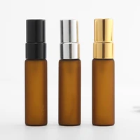 wholesale 5ml amber glass perfume bottle spray refillable portable mini sample perfume bottle atomizer cosmetic contaier
