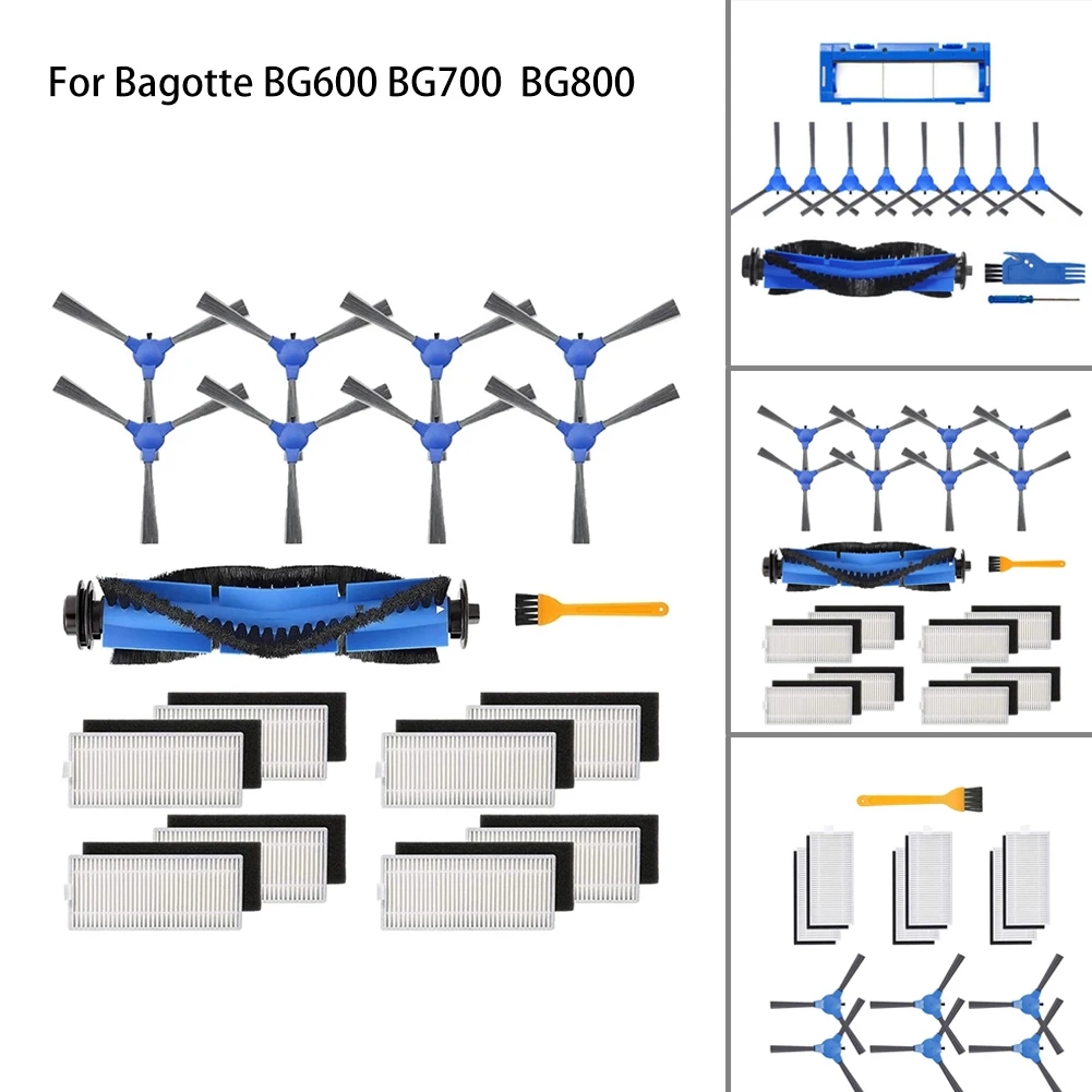 

Main Side Brush Filter Screen Replacemnt Kit For Bagotte BG600 BG700 BG800 Robotic Vacuum Cleaner Spare Part