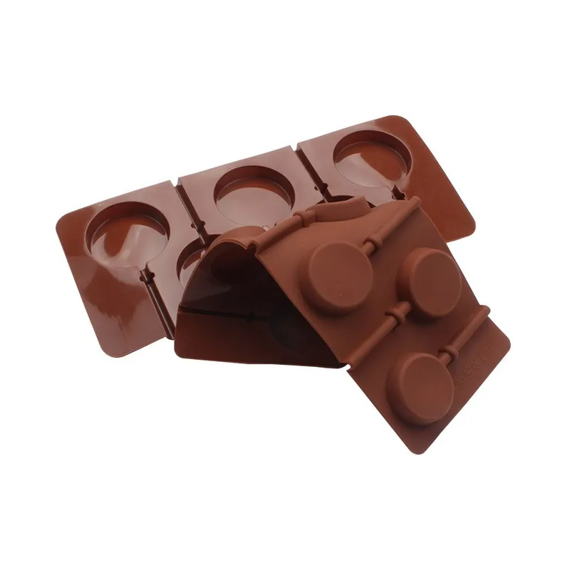 

Lollipop Chocolate Mold Cookie Jelly Candy Silicone Making Mold Fondant Cake Decoration Tools Home Kitchen Baking Gadget