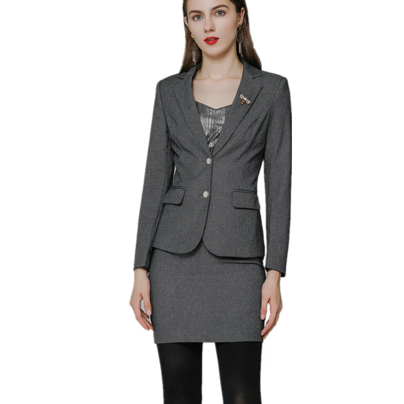 

Для женщин юбка, комплект из 2 предметов, юбка комплект спортивных пиджаков Офисные женские туфли юбка костюм униформа женский Бизнес работ...