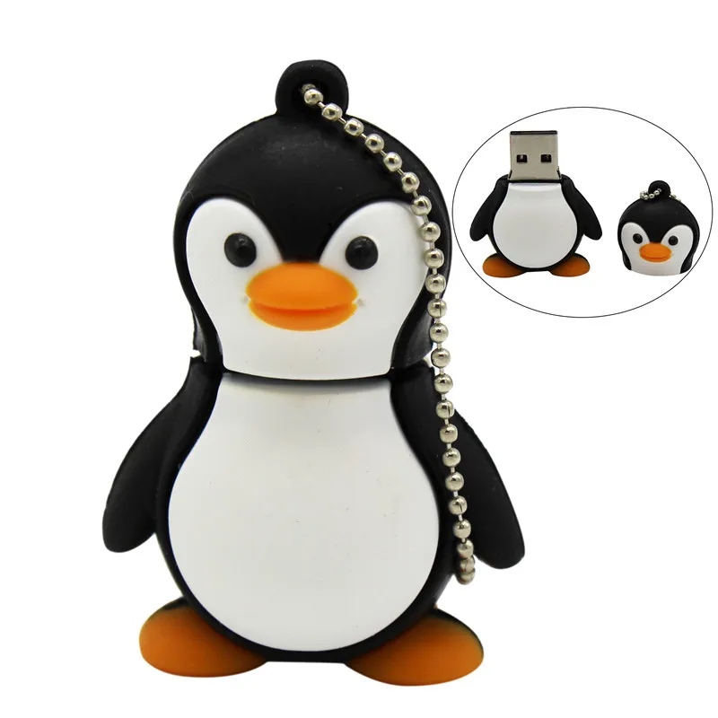 USB флеш-накопитель с милым пингвином, 64 ГБ, 4 ГБ, 8 ГБ, 16 ГБ, 32 ГБ, флешка USB, 2,0