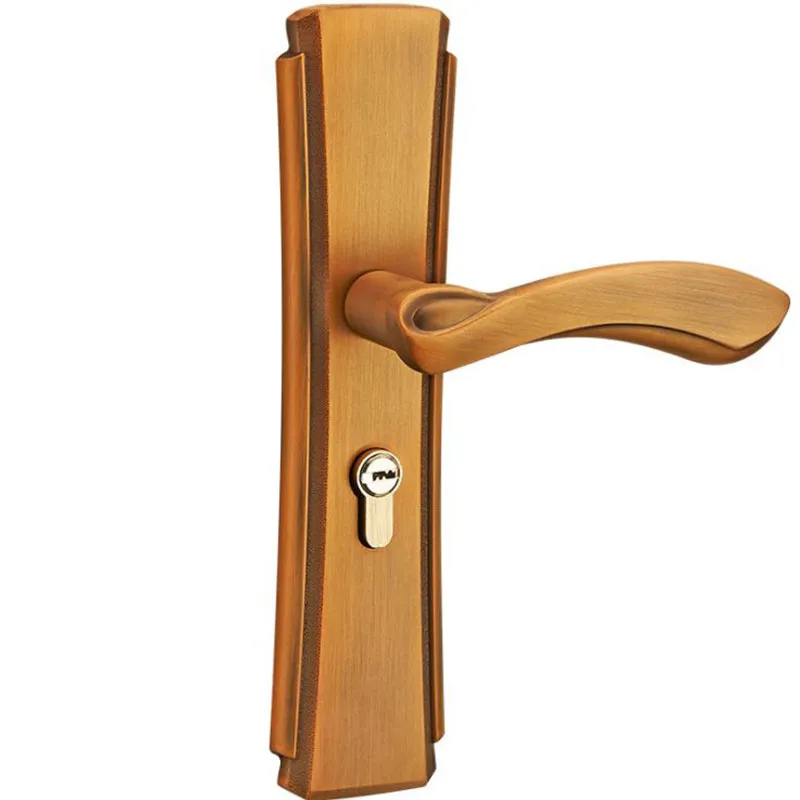 Дверной замок интерьер из цельного дерева для спальни механическая антикварная