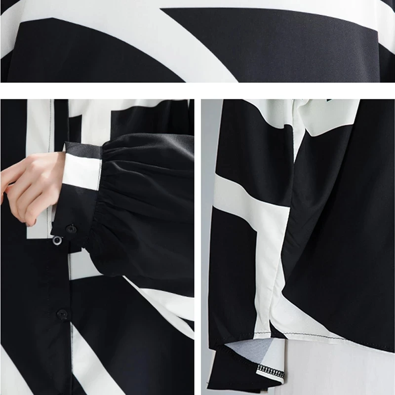 

Summer Oversize Women Blouse Shirts Office Lady Tops Tunic Casual Loose Striped Batwing Sleeve Clothing Button Cardigan