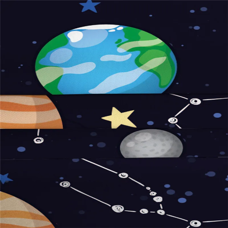 

180cm*180cm Bathroom Curtains Planet Digital Printed Polyester Easy Clean Shower Curtain Water Proof 2021 Hot Sale