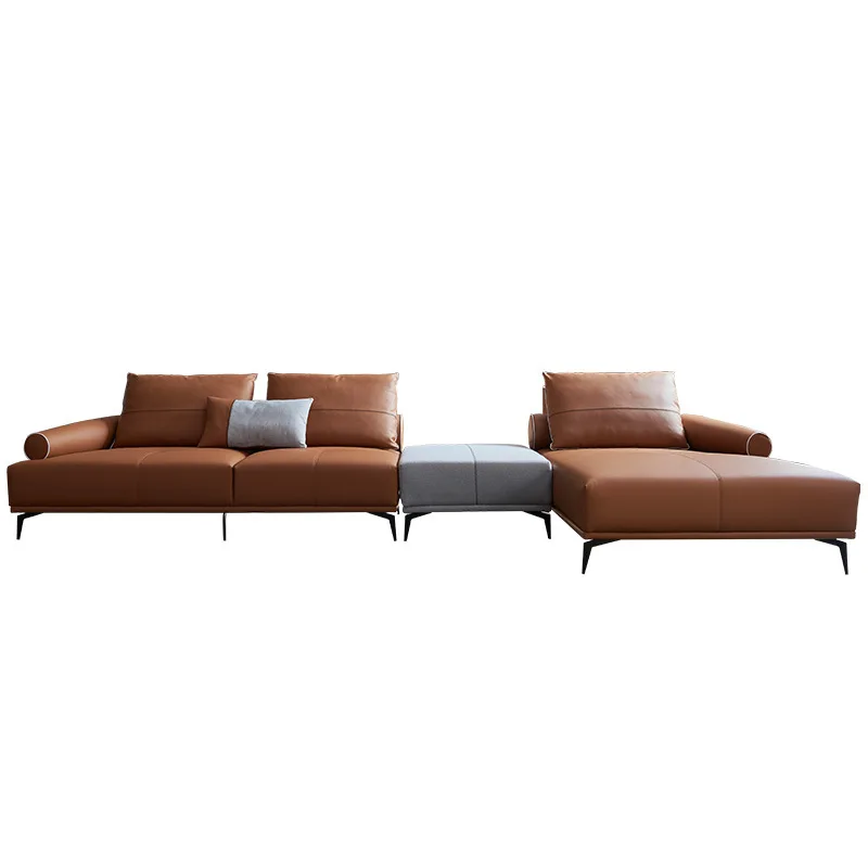 В итальянском стиле в минималистском из кожи наппа Комбинации диван натуральной