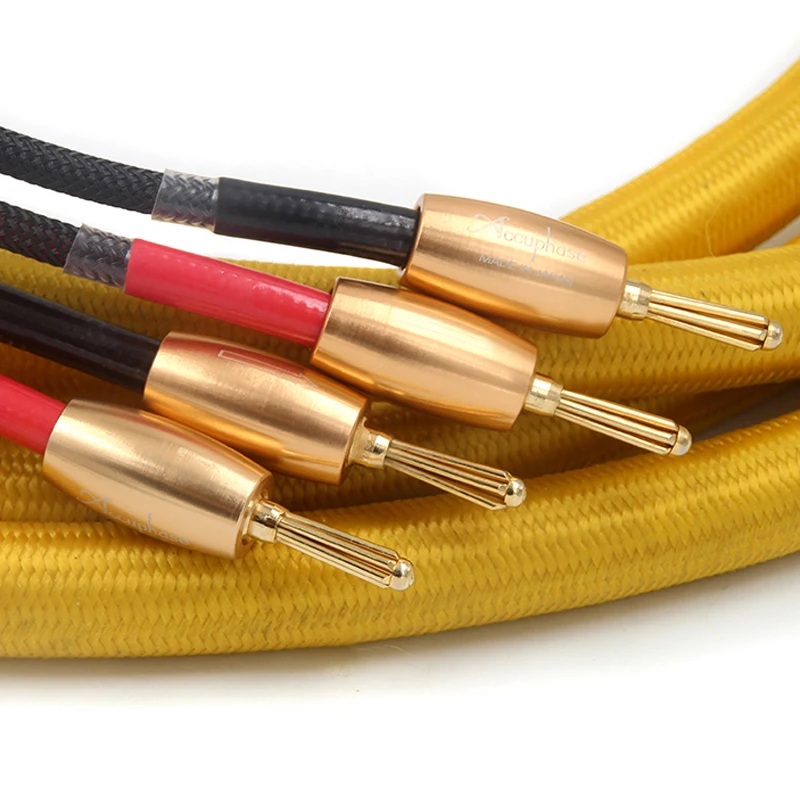 Colleimage Hifi Accuphase 1th Audio speaker Cable Gold Plated Banana Plug Speaker Wire For Hi-fi Systems | Электроника