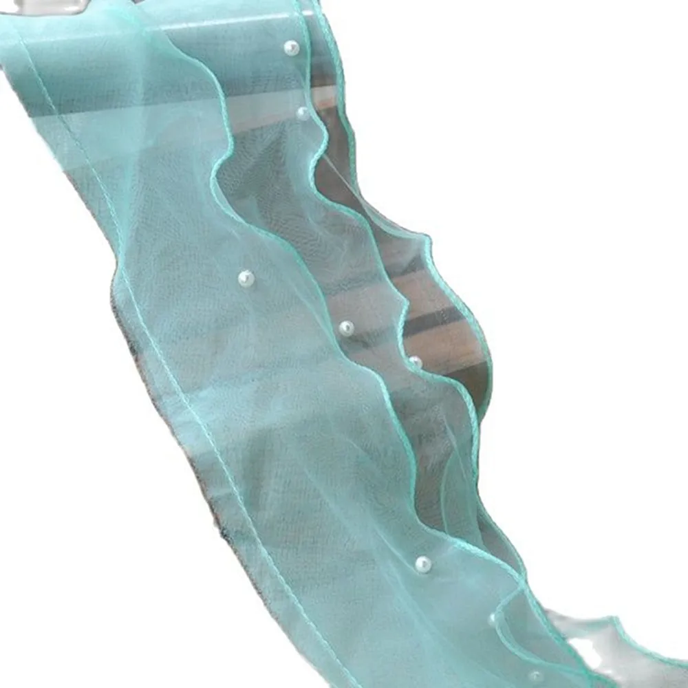 1 ярд кружевная ткань из органзы с оборками новейшая бисера черная фиолетовая