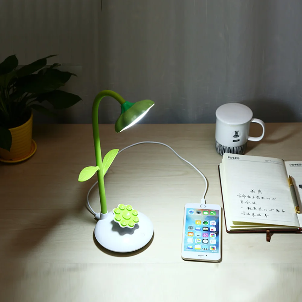 

Настольная лампа с подзарядкой по USB, яркий светильник для ночного обучения, настольная лампа с регулируемой яркостью, ночсветильник