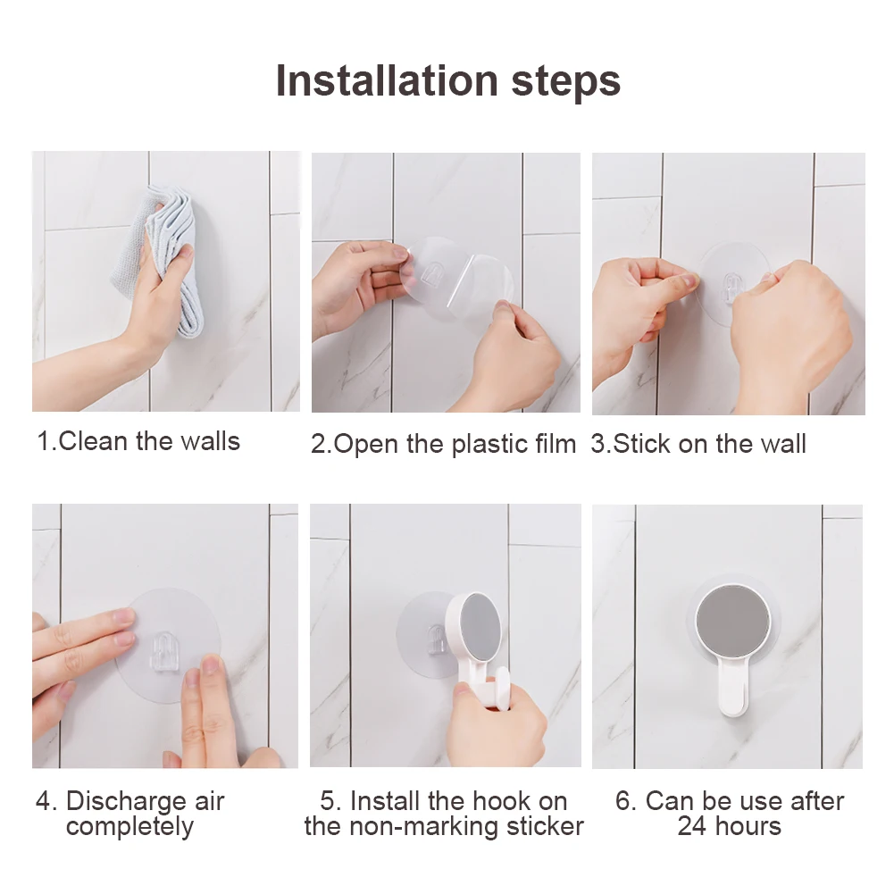 

Adhesive Hook Hanger Wall Mounted Strong Hanger Sticker Hook Traceless for Bathroom Kitchen Refrigerator Fixture