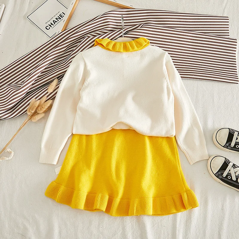 Menoea/платье для маленьких девочек новое зимнее детское вязаное пальто платье