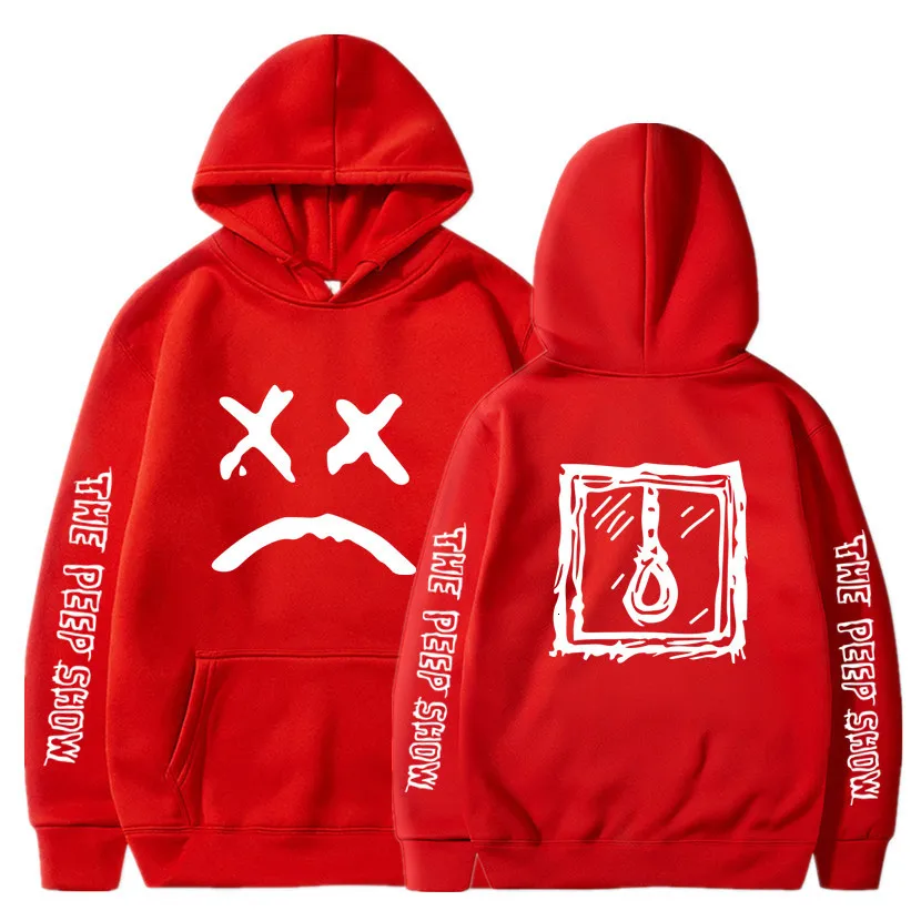 Red 16 Lil Открытый толстовки Love lil. Peep мужские толстовки пуловер с капюшоном свитшоты мужские/женские sudaderas cry baby hoddie s-xxxl - Цвет: Red 16