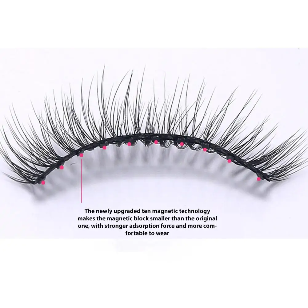 

Blue ZOO 10 Pairs of False Eyelashes Magnetic Dense Natural+ Magnetic Liquid Eyeliner+Tweezers