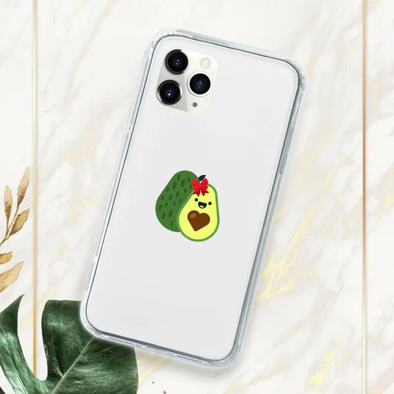 

avocado cartoon Phone Case Transparent for iPhone 11 12 mini pro XS MAX 7 8 6 6S Plus X 5S SE 2020 XR