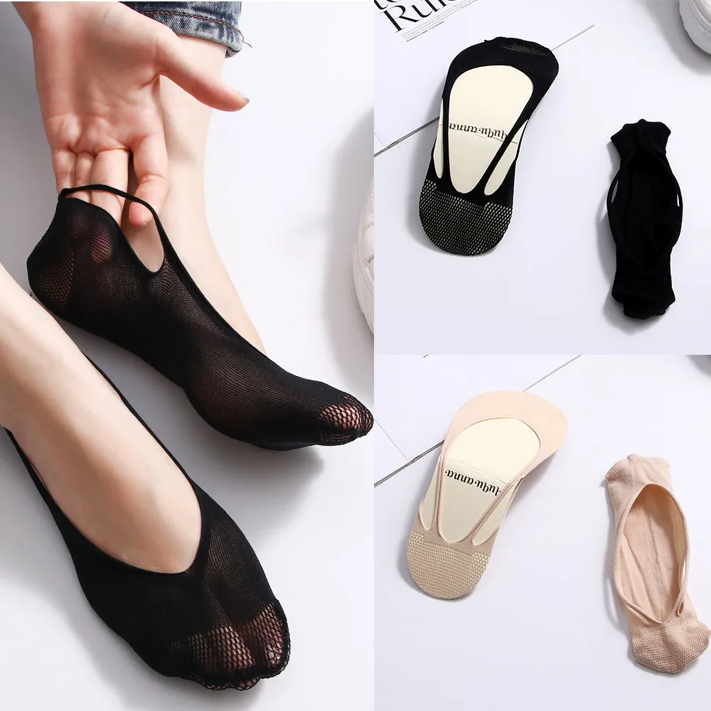 Летние прозрачные кружевные носки 1 пара невидимых носков со скрытой сеткой