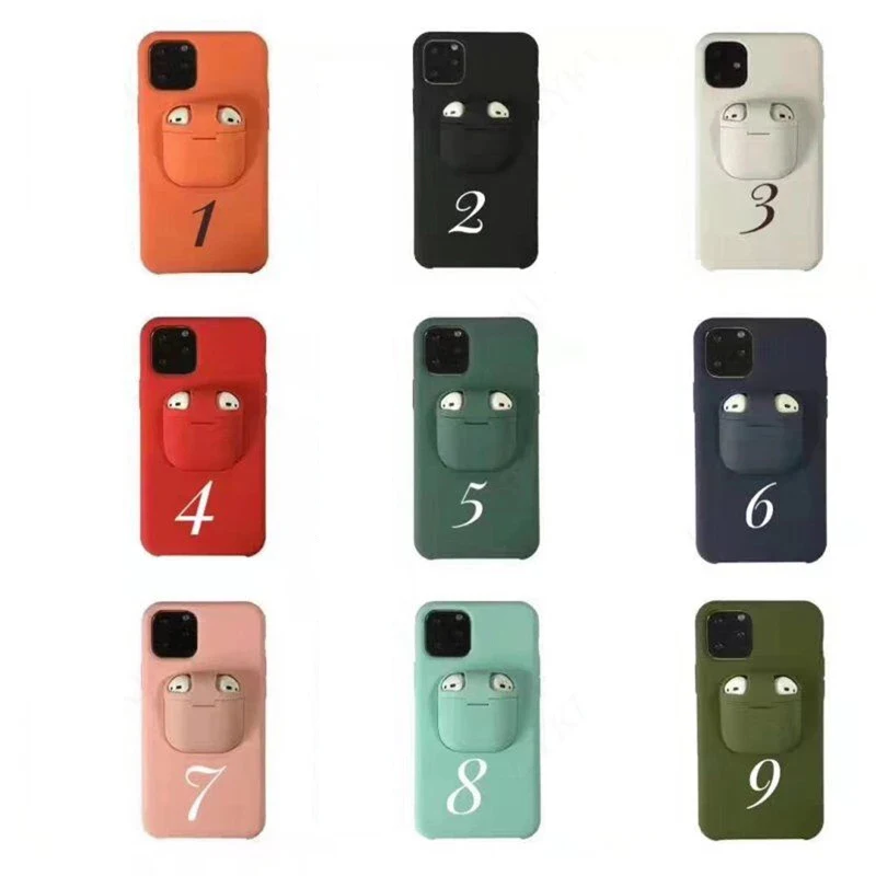 Для AirPods Air стручки для удостоверения личности 2 держатель iPhone 11 12 Pro 11pro Max X XS XR 8 7 Plus