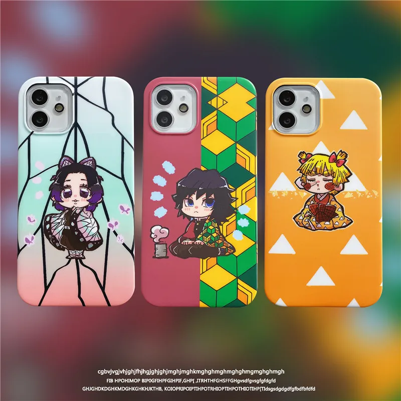 

Japan Anime Demon Slayer Kamado Tanjirou Nezuko Phone Case for Iphone 12ProMax 11 Pro X Xs Max XR 8Puls SE 2020 Soft Cover Capa