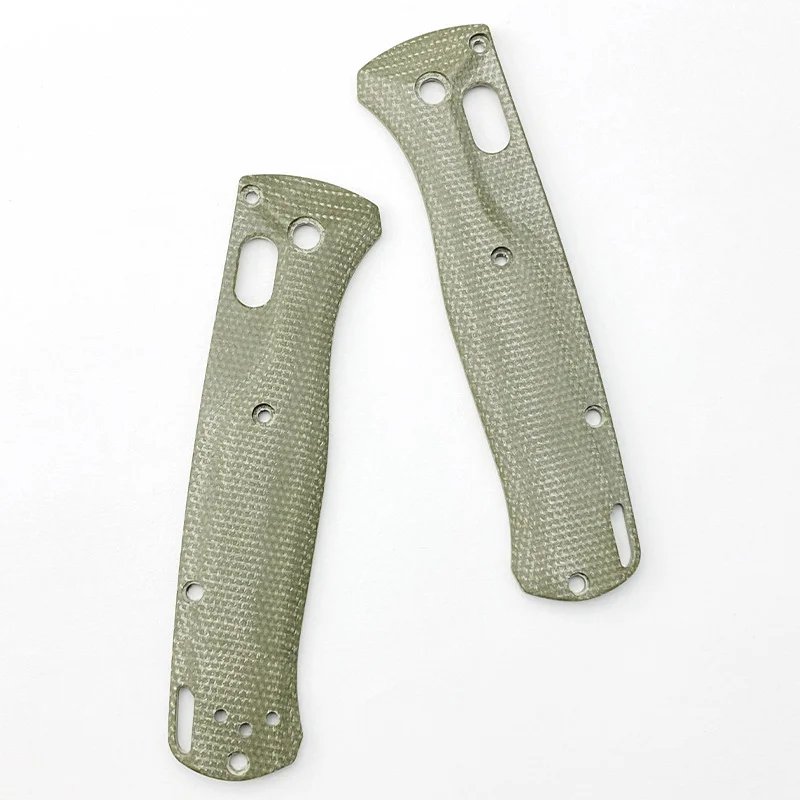 2021New 1 Pair Micarta Material Folding Knife Grips Handle Patches Scales for BenchMade Bugout 535 Knives DIY Making Accessories