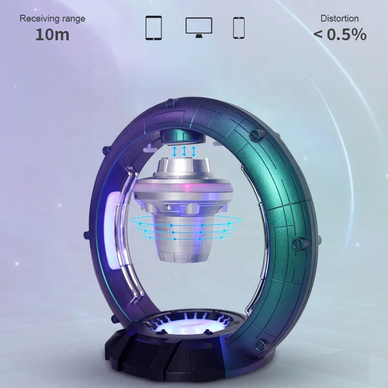 Беспроводной Bluetooth-динамик RGB Портативная колонка с магнитной подвеской 3D стерео