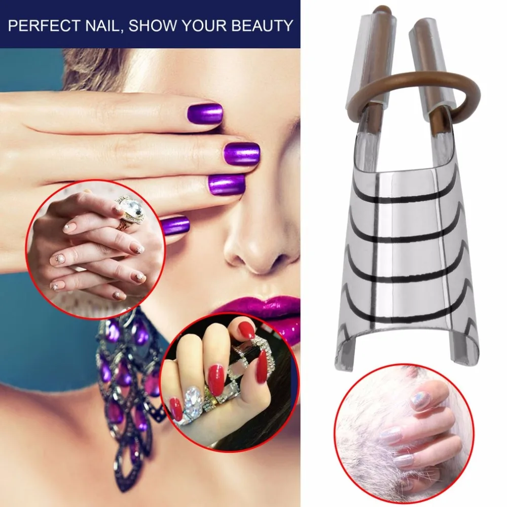 5 шт. многоразовые алюминиевые направляющие формы для ухода за ногтями|Форма