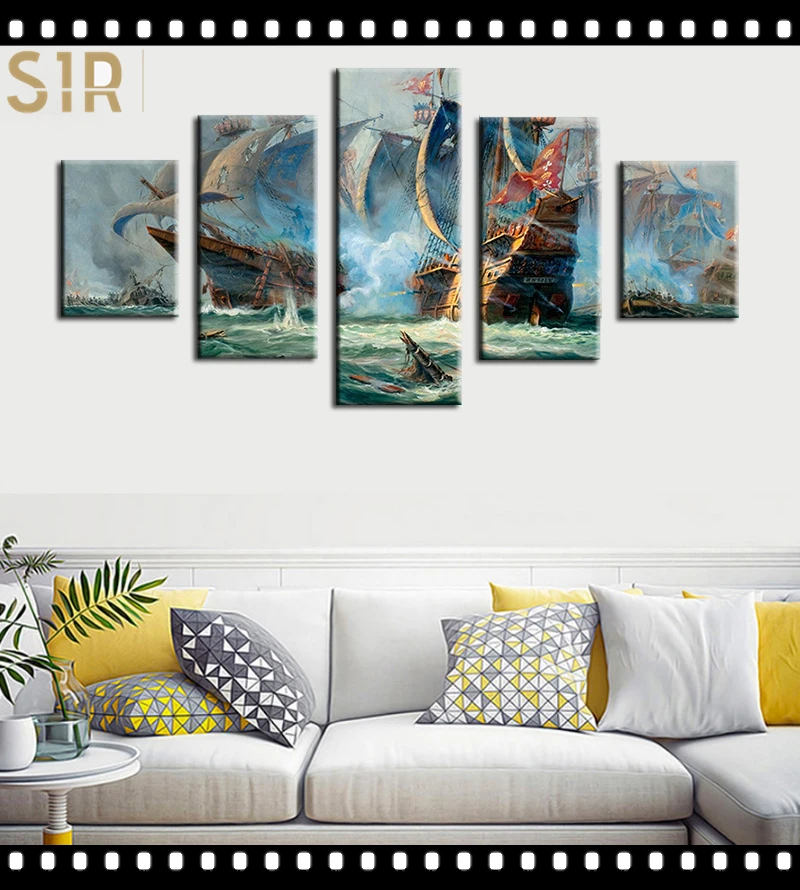 

Anime Movie Posters Wall Art 5 Pieces Canvas Painting Poster Pictures Home Decor Living Room HD Printed Poster Wall Painting