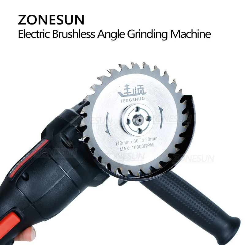ZONESUN Беспроводная шлифовальная машина для дерева и металла электрическая