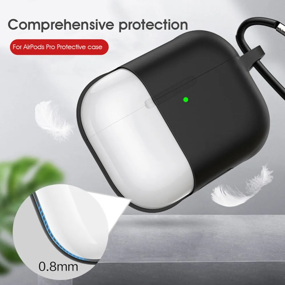 Силиконовый чехол Защитный чехол для Apple Airpods pro TWS blutooth наушники мягкий Air pods pro защитный чехол s крюк для наушников