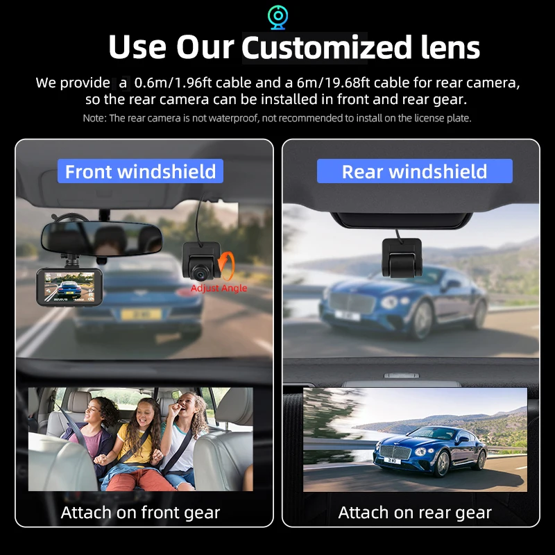 JMCQ тире камерой 4K с функцией видеозаписи со сверхвысоким разрешением Ultra HD 3840*2160P