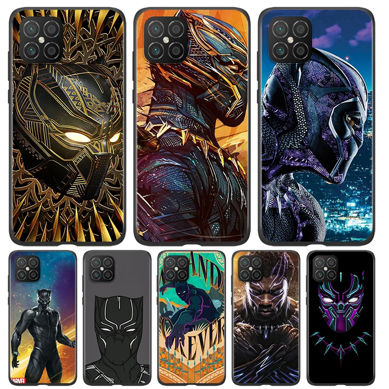 

Silicone Cover Marvel Avengers Black Panther For Huawei Nova 8 7i 6 5T 5i 5Z 4E 3i 3e 2i SE PRO Lite 4G 5G Black Phone Case