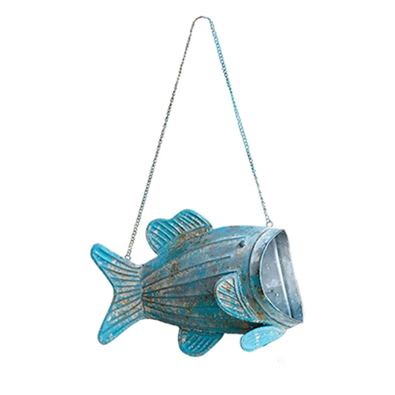 

Creative Flying Fish Canned Flower Pot Hanging Basket Pendant Garden Courtyard Balcony Retro Personality Decoration