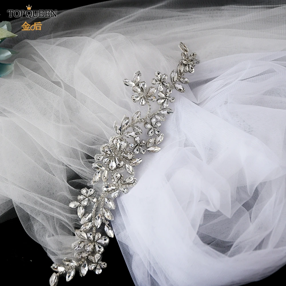 

TOPQUEEN VS283 Wedding Veils with Rhinestone Wedding Decorations for Bride Wedding Veil Luxury Wedding Veil 2021 New Arrivals