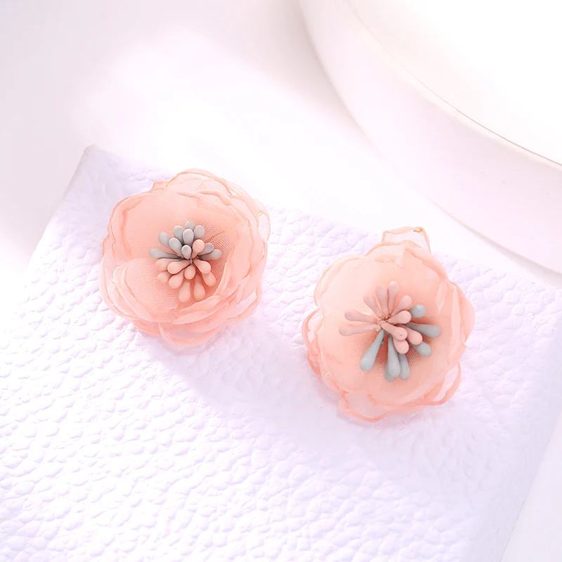 Модные трендовые Потрясающие кружевные серьги с вышивкой бабочки и цветами для