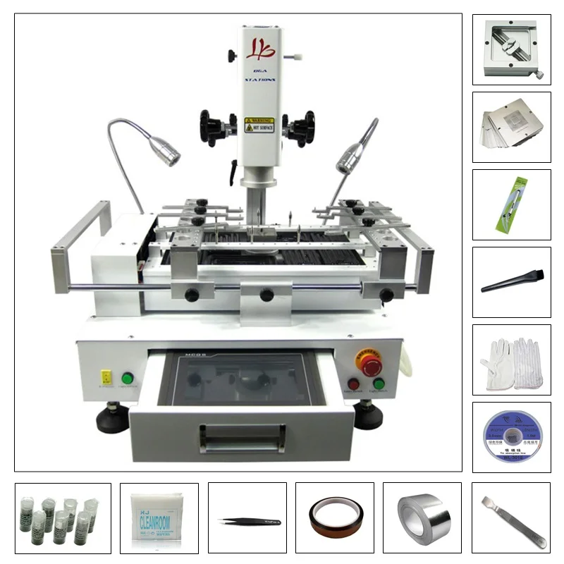 LY R690 V.3 BGA наладочная станция с 90 мм трафаретом 184 шт. в комплекте|Паяльные станции|