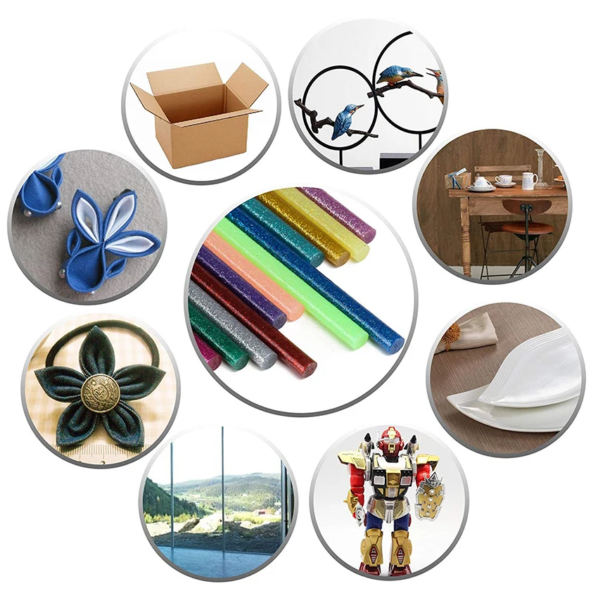 Палочки для горячего клея смешанный цветной золотой порошок лука 60 шт./компл. 12